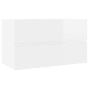 vidaXL magasfényű fehér szerelt fa mosdószekrény 80 x 38, 5 x 45 cm kép