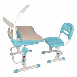 Vipack Comfortline 301 kék és fehér állítható gyerekíróasztal székkel kép