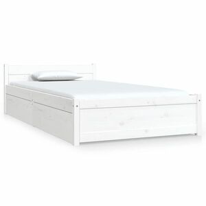 vidaXL fehér ágykeret fiókokkal 90 x 190 cm (Single) kép