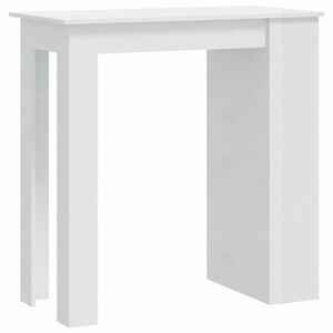 vidaXL magasfényű fehér bárasztal tárolópolccal 102 x 50 x 103, 5 cm kép