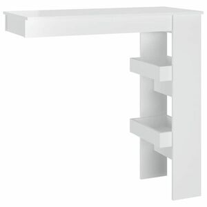 vidaXL magasfényű fehér fatermék fali bárasztal 102 x 45 x 103, 5cm kép