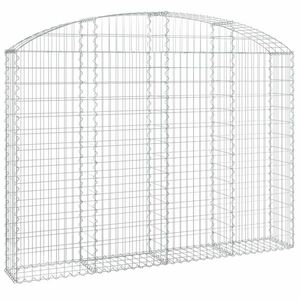 vidaXL íves horganyzott vas gabion kosár 200x30x140/160 cm kép