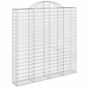 vidaXL íves horganyzott vas gabion kosár 200x30x200/220 cm kép