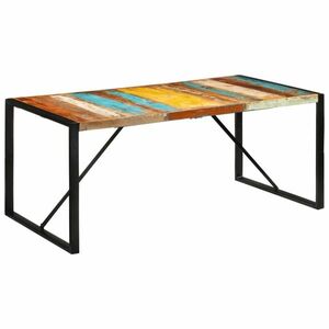 vidaXL tömör újrahasznosított fa étkezőasztal 175 x 90 x 76 cm kép