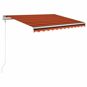 vidaXL narancssárga-barna szélérzékelős és LED-es napellenző 300x250cm kép