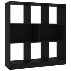 vidaXL fekete szerelt fa könyvszekrény 97, 5 x 29, 5 x 100 cm kép