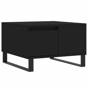 vidaXL fekete szerelt fa dohányzóasztal 55x55x36, 5 cm kép