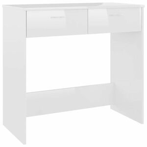 vidaXL magasfényű fehér forgácslap íróasztal 80 x 40 x 75 cm kép
