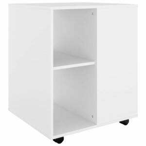 vidaXL fehér forgácslap kerekes szekrény 60 x 53 x 72 cm kép