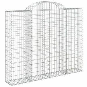 vidaXL íves horganyzott vas gabion kosár 200x30x160/180 cm kép