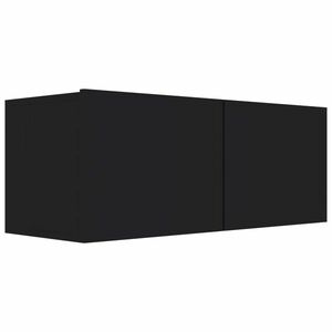 vidaXL fekete szerelt fa TV-szekrény 80 x 30 x 30 cm kép
