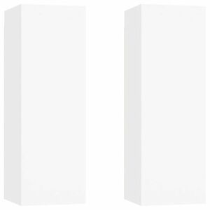 vidaXL 2 db fehér szerelt fa TV-szekrény 30, 5 x 30 x 90 cm kép