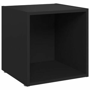 vidaXL fekete forgácslap TV-szekrény 37 x 35 x 37 cm kép