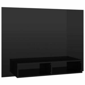 vidaXL magasfényű fekete szerelt fa fali TV-szekrény 120x23, 5x90 cm kép