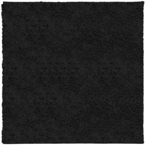 vidaXL PAMPLONA fekete magas szálú bolyhos modern szőnyeg 160 x 160 cm kép