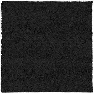 vidaXL PAMPLONA fekete magas szálú bolyhos modern szőnyeg 120 x 120 cm kép