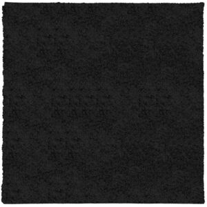 vidaXL PAMPLONA fekete magas szálú bolyhos modern szőnyeg 200 x 200 cm kép
