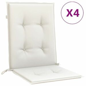 vidaXL 4 db melange krémszínű szövet háttámlás székpárna 100x50x4 cm kép