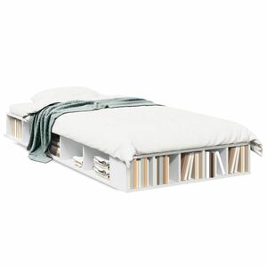 vidaXL fehér szerelt fa ágykeret 75 x 190 cm kép