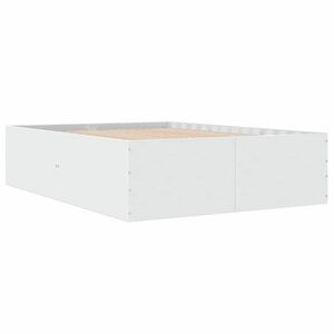 vidaXL fehér szerelt fa ágykeret 135 x 190 cm kép