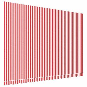vidaXL piros és fehér csíkos pótszövet napellenzőhöz 5x3, 5 m kép