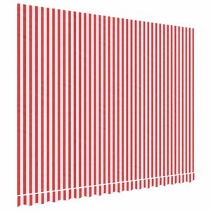 vidaXL piros és fehér csíkos pótszövet napellenzőhöz 4x3 m kép