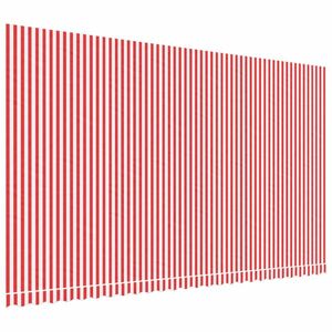 vidaXL piros és fehér csíkos pótszövet napellenzőhöz 6x3, 5 m kép