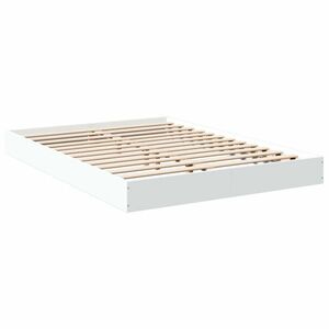 vidaXL fehér szerelt fa ágykeret 140x190 cm kép