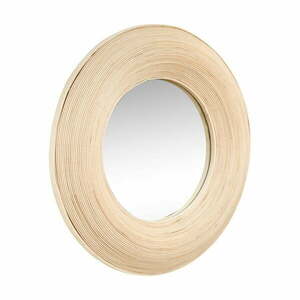Fali tükör bambusz kerettel ø 60 cm Blush – Hübsch kép
