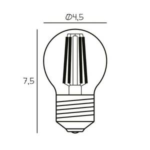Tetszőleges LED izzó, E27 Ø 4, 5 cm 3, 5W 2, 200K dimmelhető kép