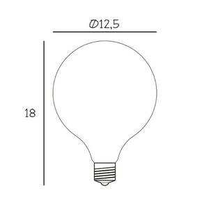 LED izzó Globe, E27, Ø 12, 5 cm, matt, 5 W, 2200 K kép