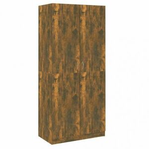 vidaXL füstös tölgy színű szerelt fa ruhásszekrény 80 x 52 x 180 cm kép