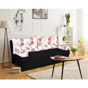 Alfi Antracit kanapéágy 192x80x77 cm tárolódobozzal, Rózsavirág kép