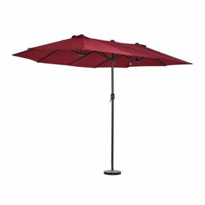 Outsunny kültéri napernyő, Forgattyú, 460x270x240cm, Rosu perem kép