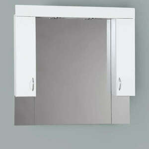 HD STANDARD 100 cm széles fürdőszobai tükrös szekrény, fényes feh... kép