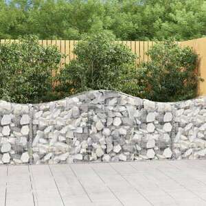 vidaXL 20 db íves horganyzott vas gabion kosár 200x30x80/100 cm kép