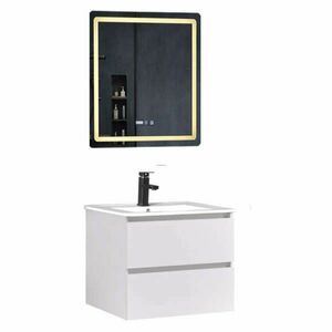 HD HongKong White 60 komplett fürdőszoba bútor fali mosdószekrénn... kép