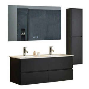 HD Hongkong Duo Antracit 120 komplett fürdőszoba bútor szett fali... kép
