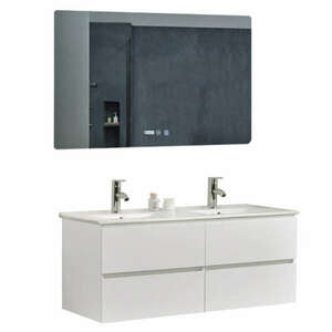 HD Hongkong Duo White 120 komplett fürdőszoba bútor fali mosdósze... kép