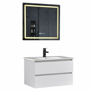 HD HongKong White 80 komplett fürdőszoba bútor fali mosdószekrénn... kép