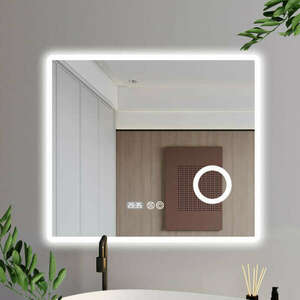 HD Arezzo 80 cm széles fali szögletes LED okostükör kozmetikai tü... kép