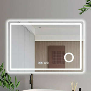 HD Gant 120 cm széles fali szögletes LED okostükör kozmetikai tük... kép