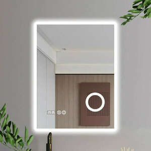 HD Arezzo 60 cm széles fali szögletes LED okostükör kozmetikai tü... kép