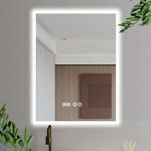 HD Pizzo 60 cm széles fali szögletes LED okostükör ambient világí... kép