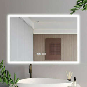 HD Verona 120 cm széles fali szögletes LED okostükör ambient vilá... kép