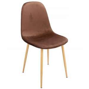 Konyha/nappali szék, Mercaton, Vigo, bársony, fém, barna, 44x52x85 cm kép
