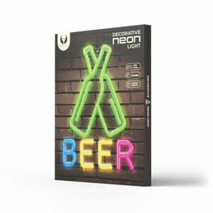 Neon plexi led dekorációs lámpa beer kép
