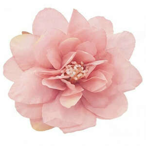 Dekor virágfej, pasztell rózsaszín, 8 cm kép
