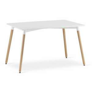 Stół do jadalni drewniany prostokątny 120cm x 80cm - biały kép