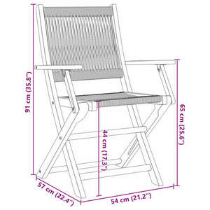 vidaXL 4 db szürke tömör akácfa összecsukható kerti szék kép
